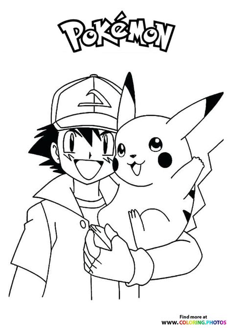 ash and pikachu coloring pages|Ash Ketchum Coloring Pages